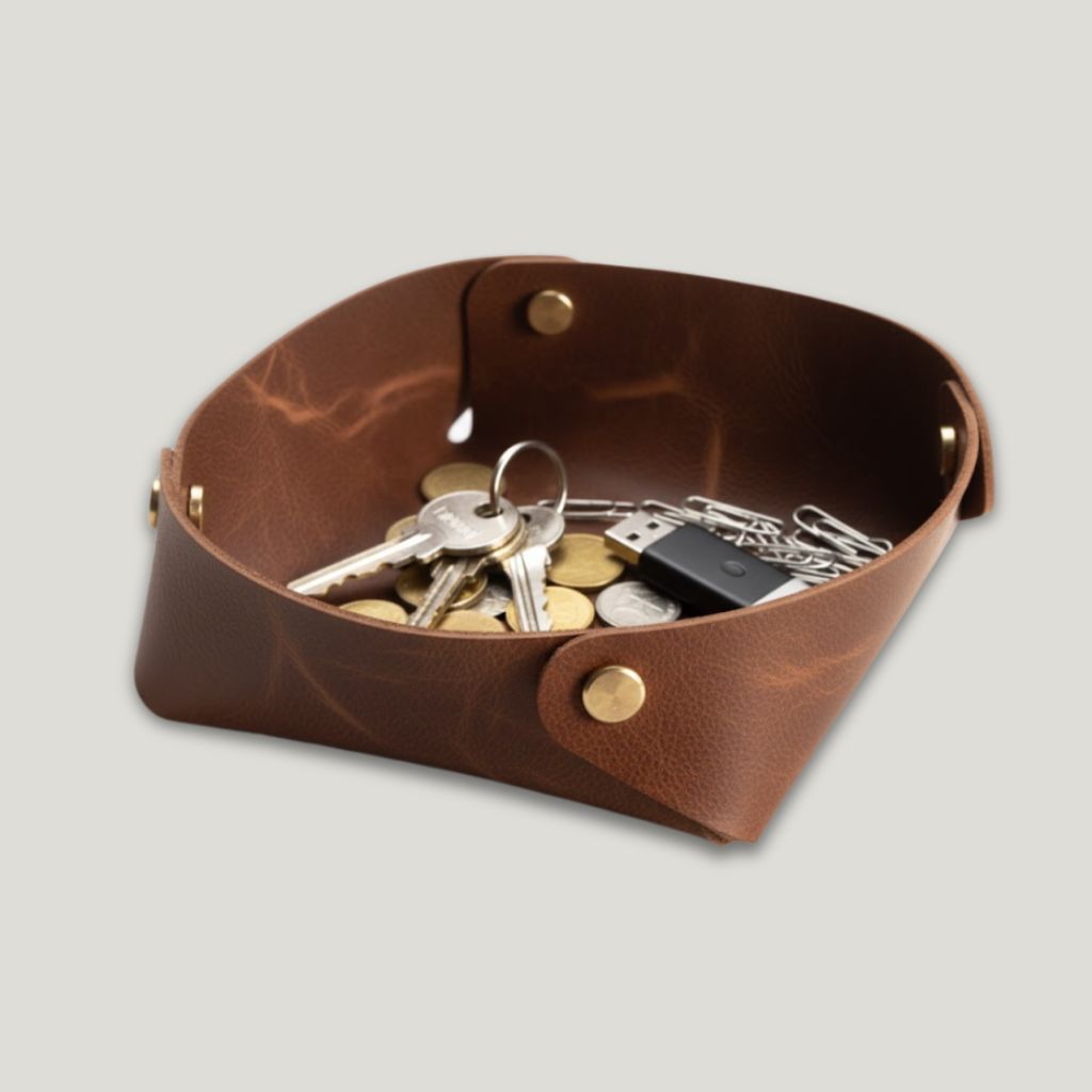 Charola mini de piel