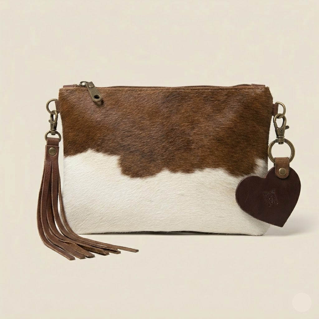 Bolso clutch textura animal