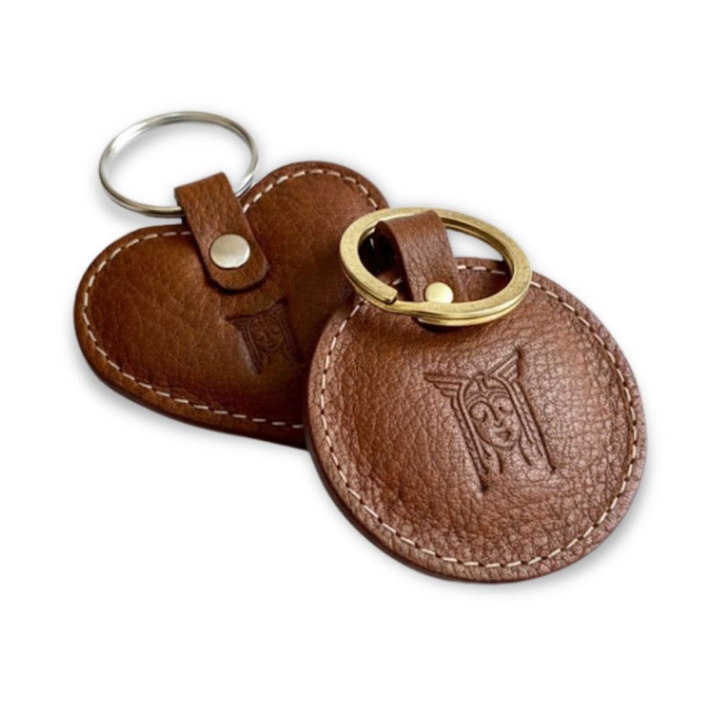 Llavero de piel circulo Lusaaset